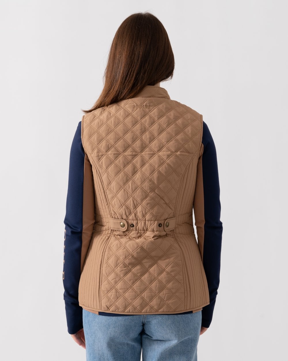 Joules Minx Womens Diamond Quilt Gilet - Tan