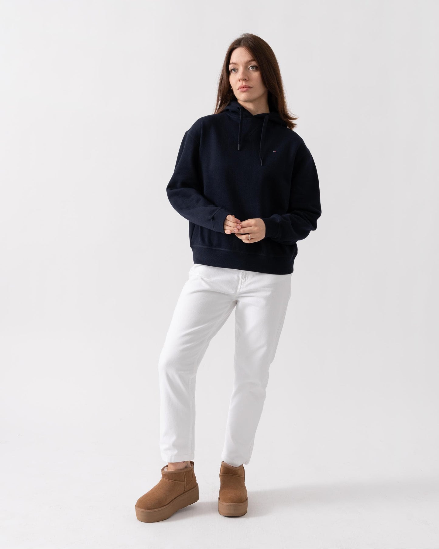 Tommy Hilfiger Regular Flag On Chest Womens Hoodie