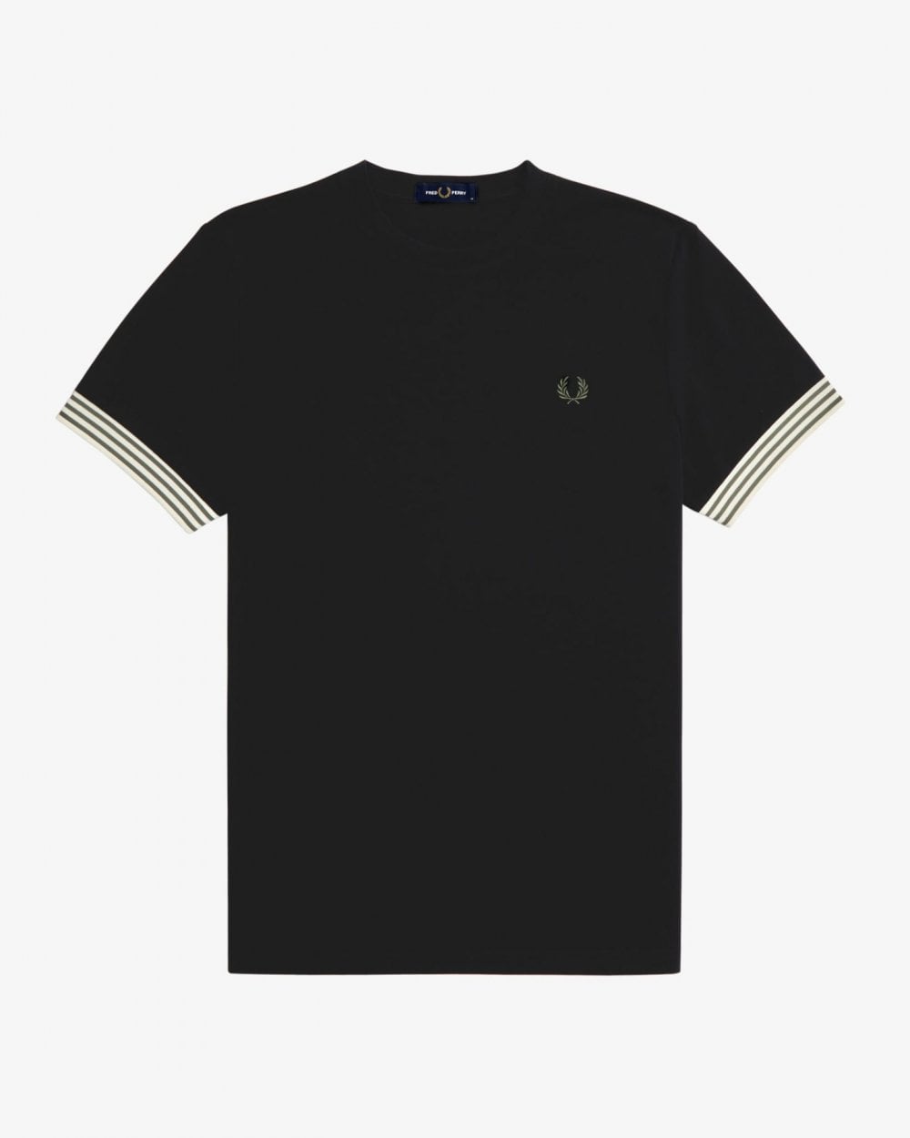 Fred Perry Mens Striped Cuff T-Shirt