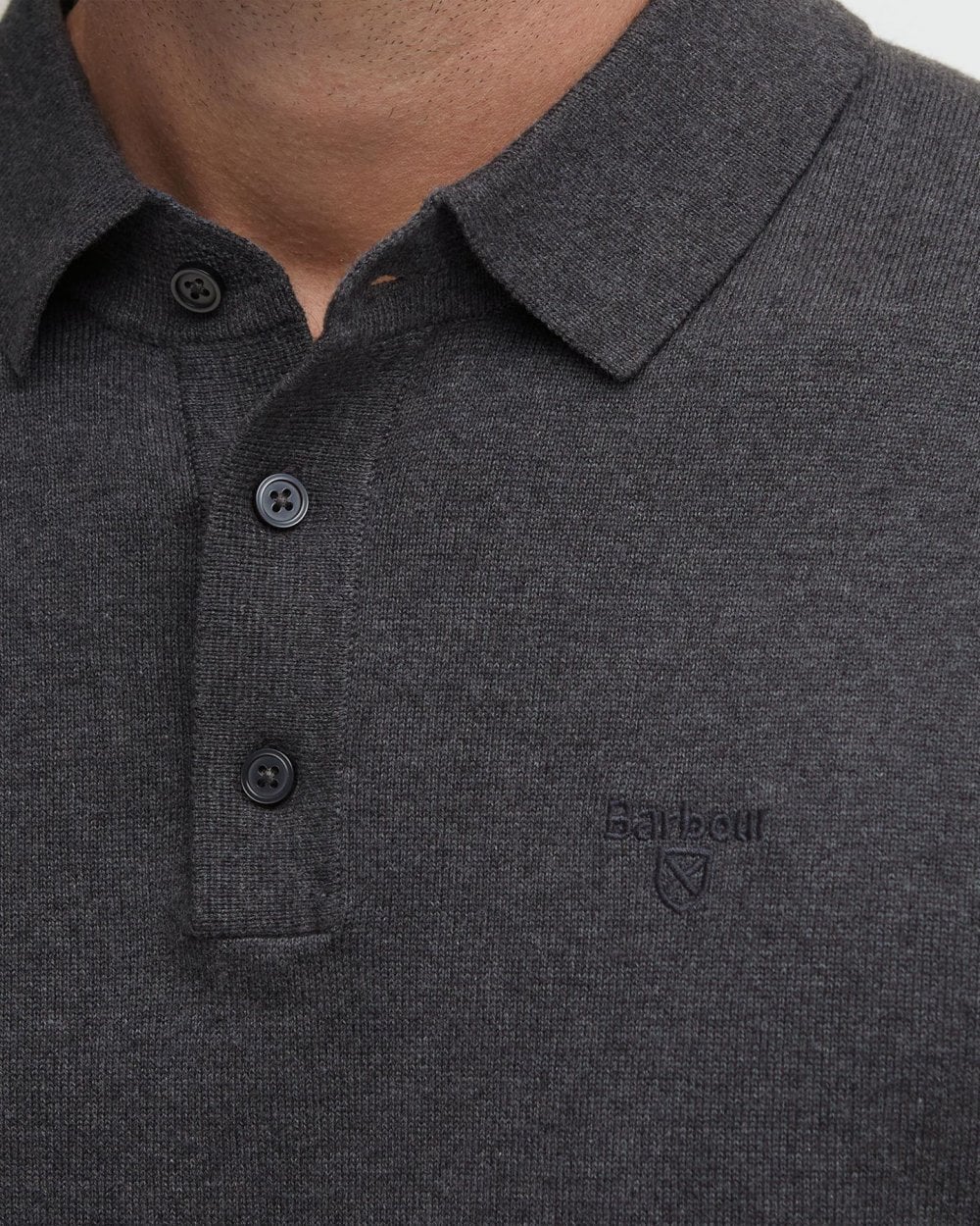 Barbour Barbour Bassington Mens Long Sleeve Knitted Polo Shirt