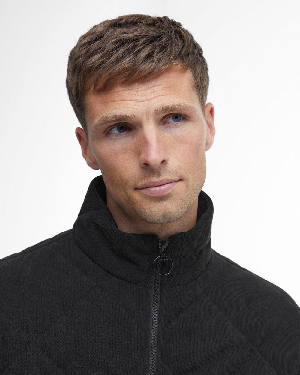 Barbour Cord Liddesdale Mens Quilted Jacket - Black