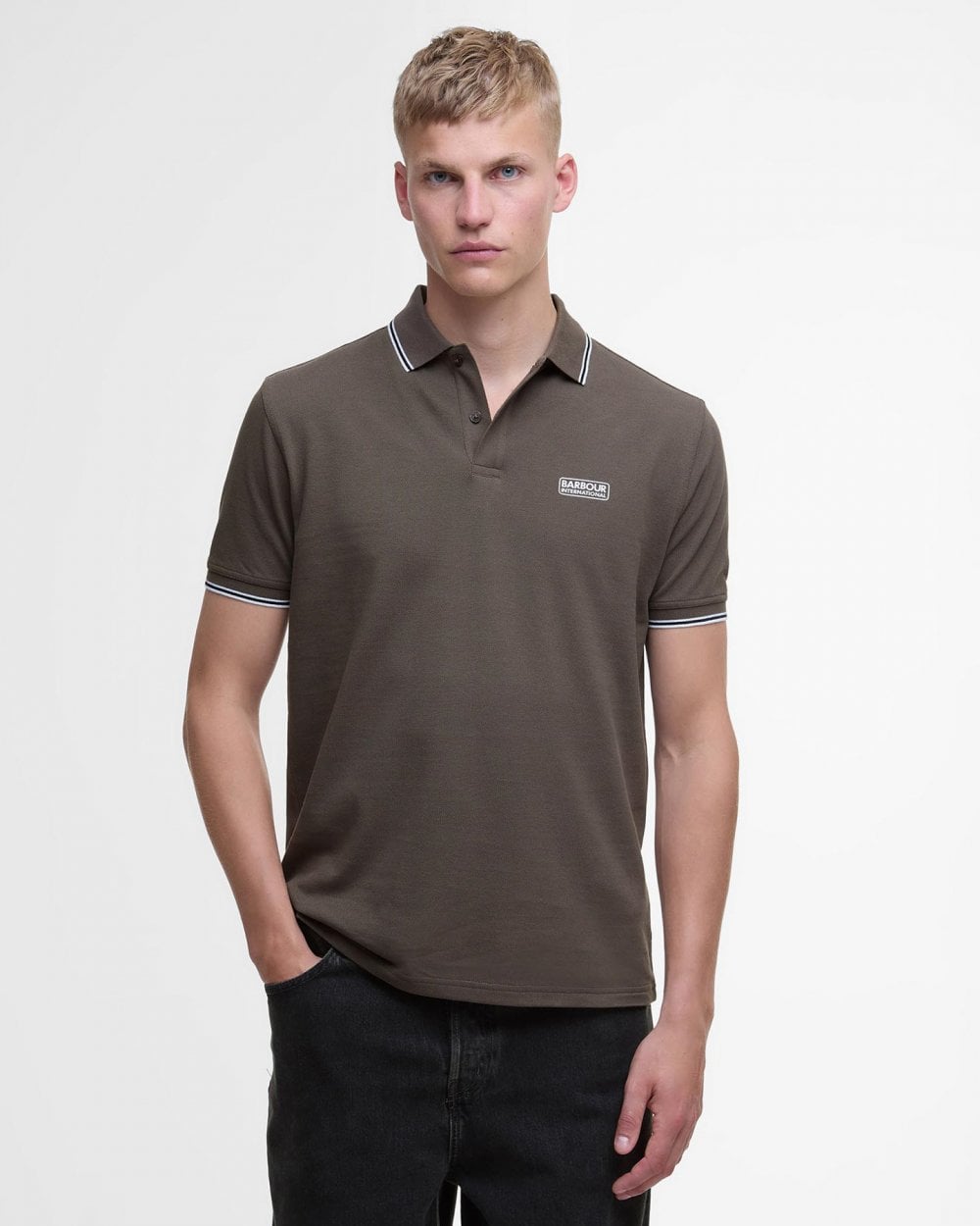 Barbour International Evan Mens Tipped Polo Shirt