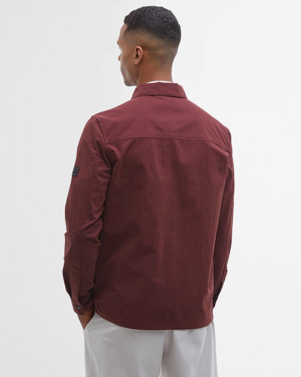 Barbour International Rocco Mens Peached Overshirt - Bordeaux