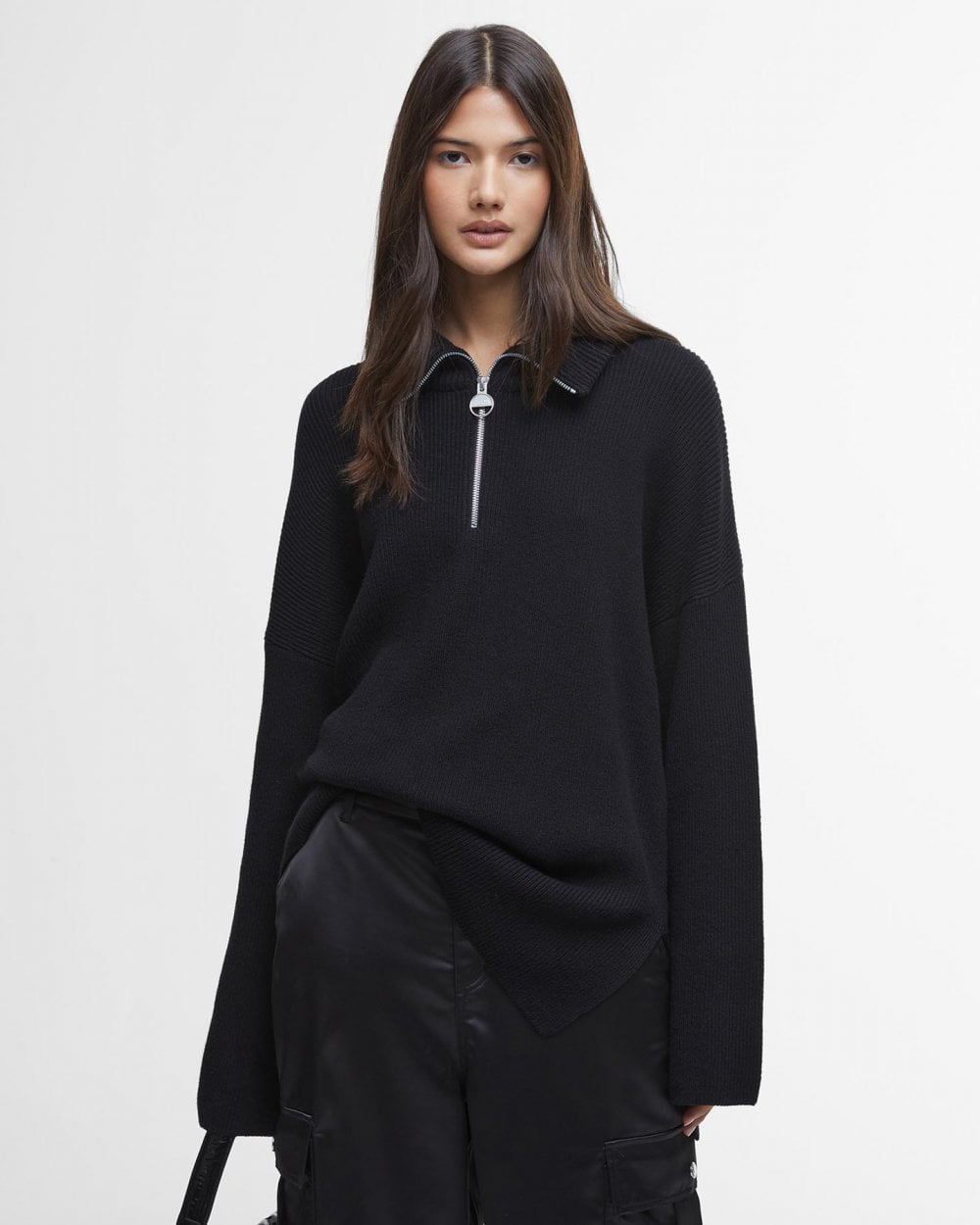 Barbour International Franchesca Womens Half Zip Jumper - Black