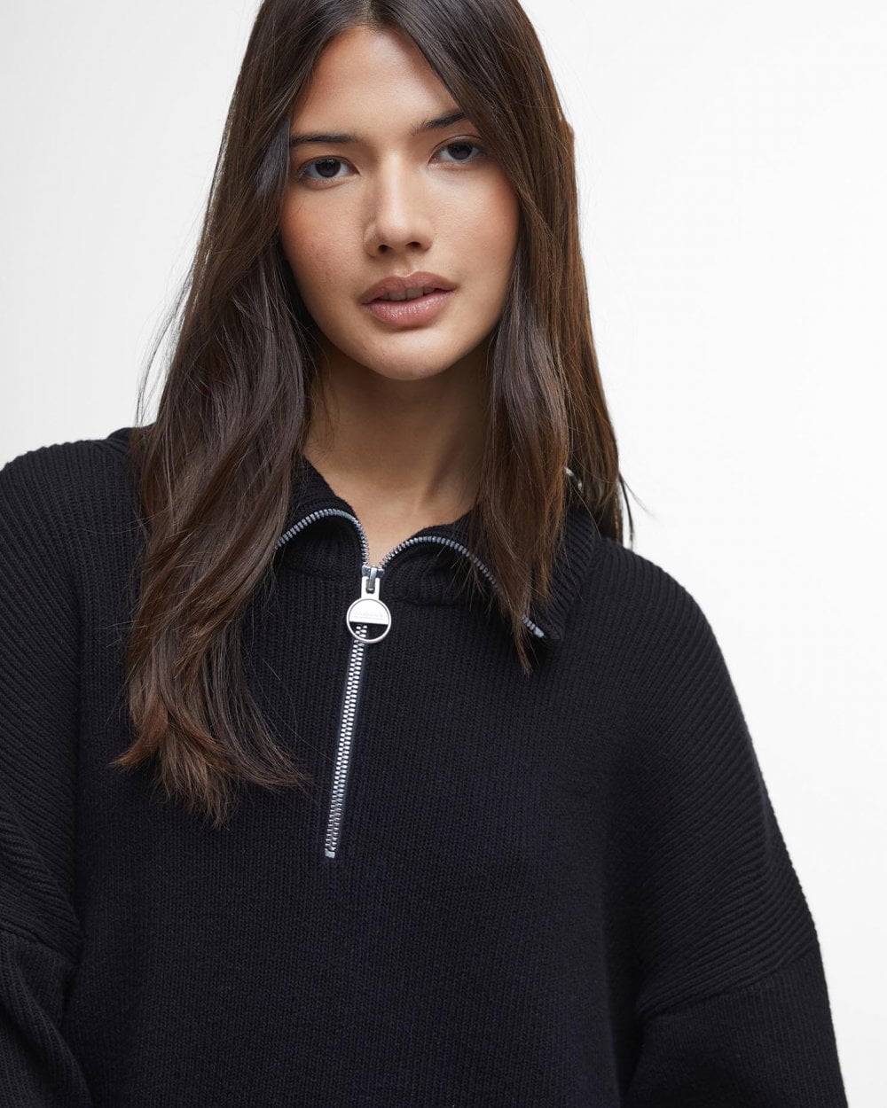 Barbour International Franchesca Womens Half Zip Jumper - Black