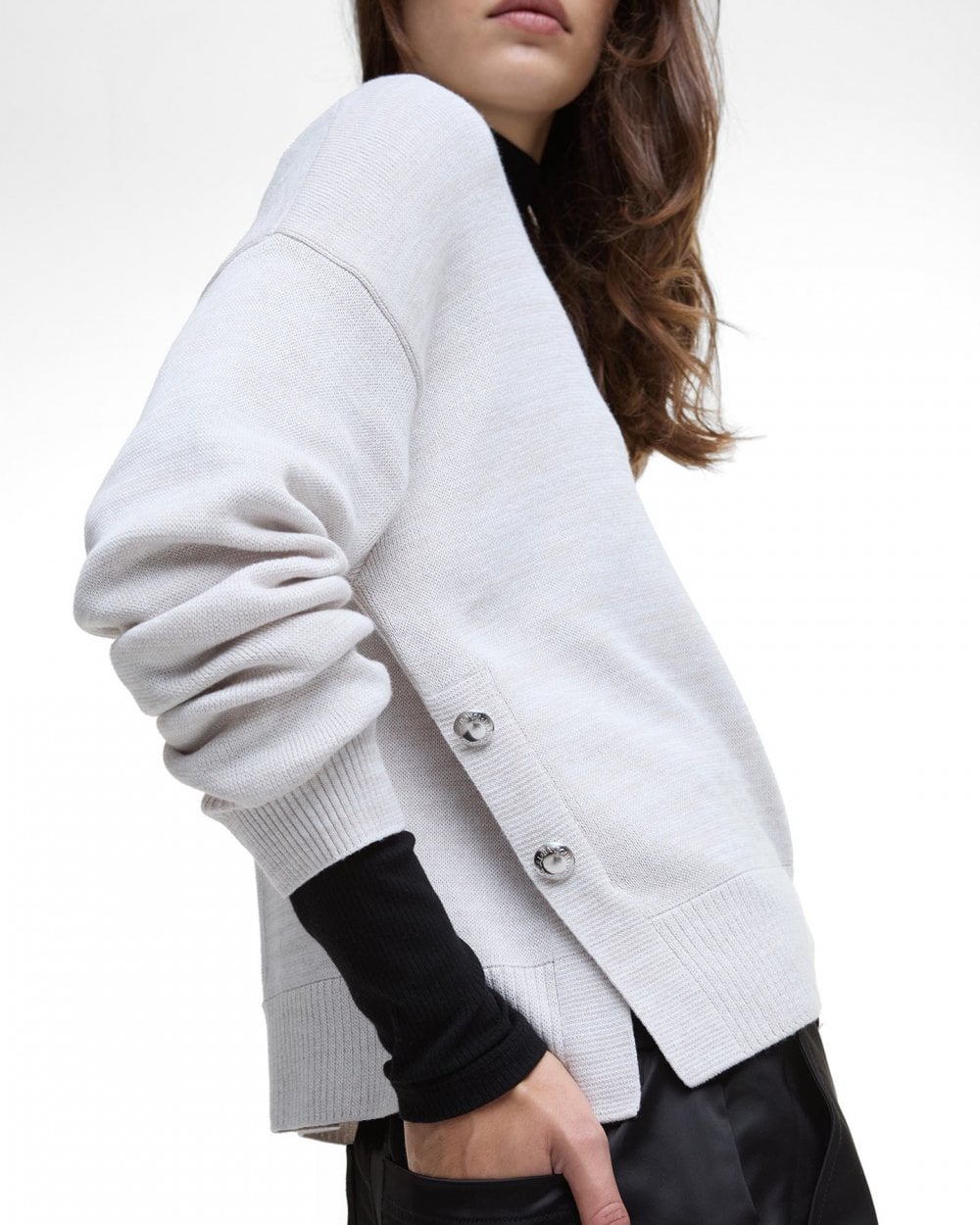 Barbour International Peyton Womens Knitted Jumper - Silver Cloud