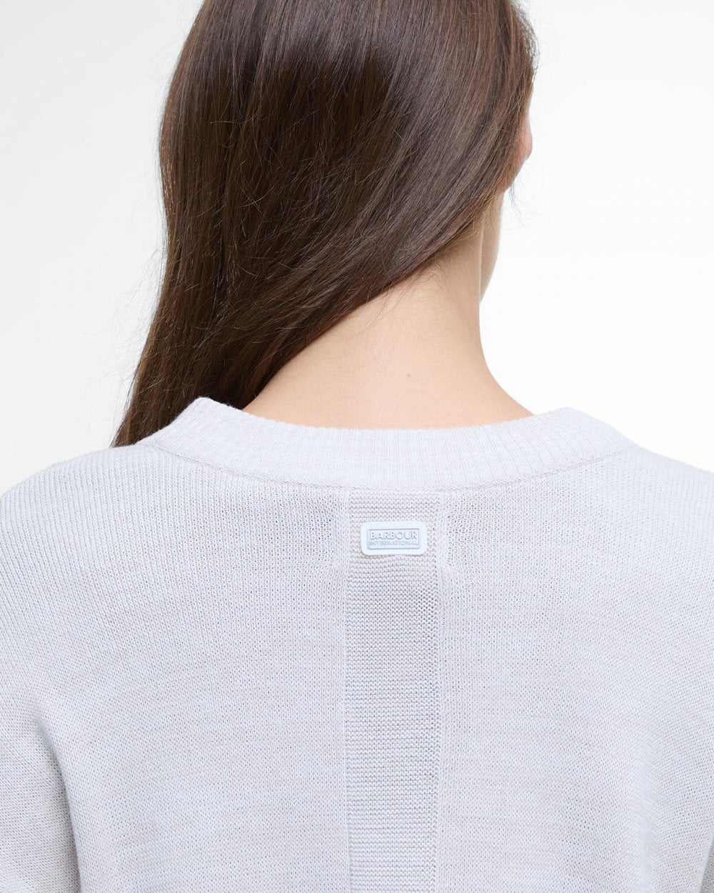 Barbour International Peyton Womens Knitted Jumper - Silver Cloud