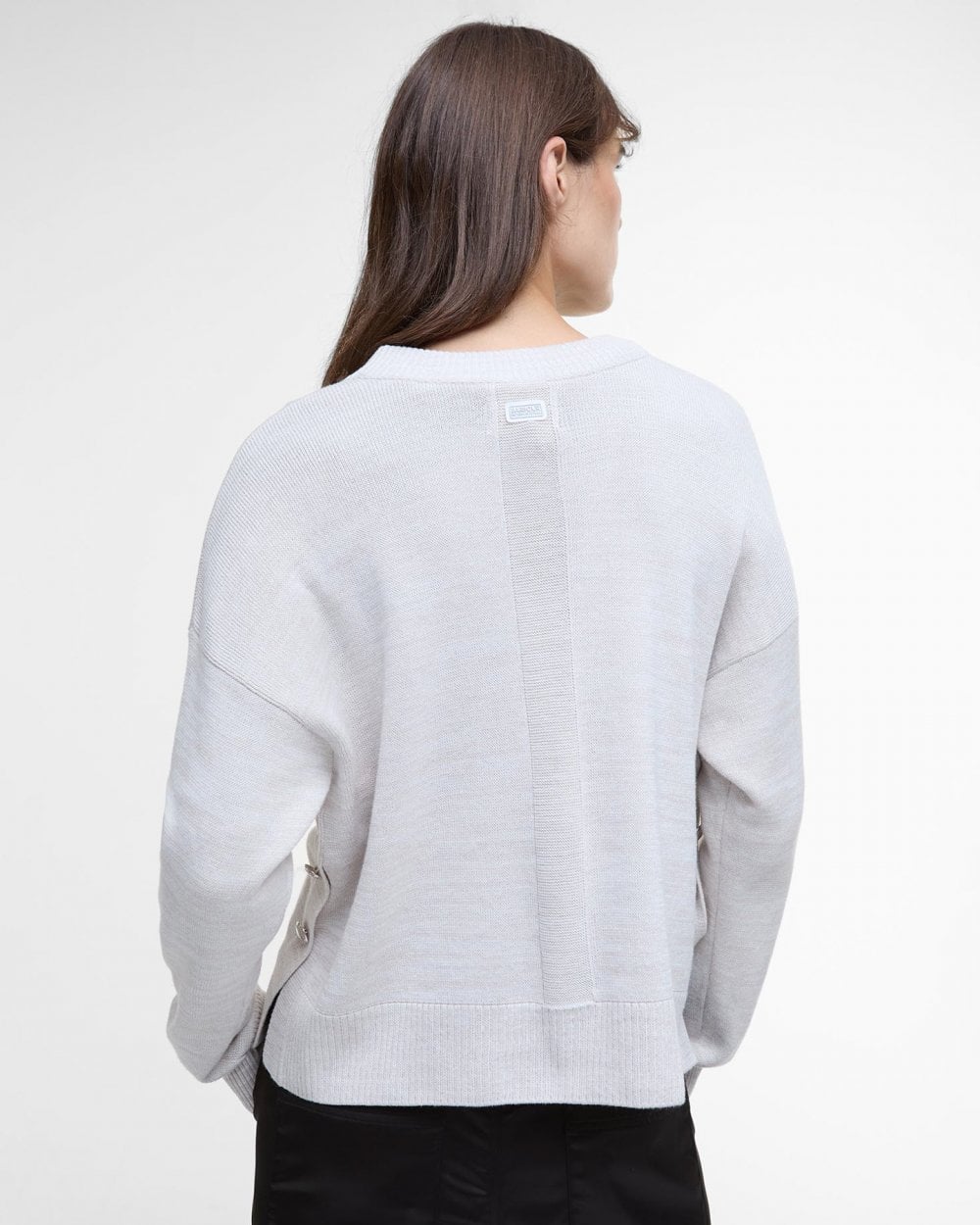 Barbour International Peyton Womens Knitted Jumper - Silver Cloud