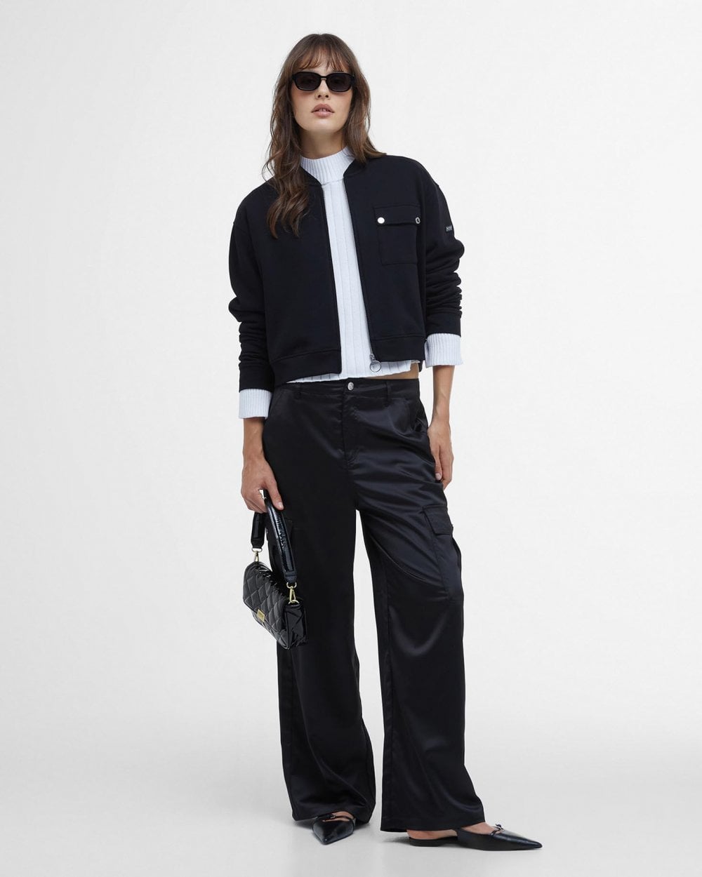 Barbour International Della Womens Full Zip Sweatshirt
