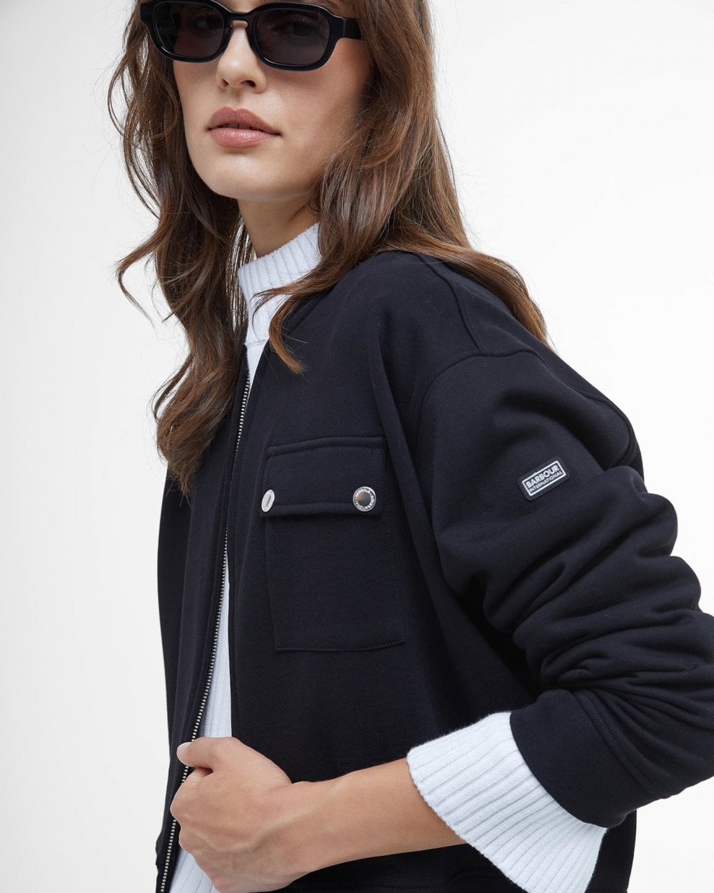 Barbour International Della Womens Full Zip Sweatshirt