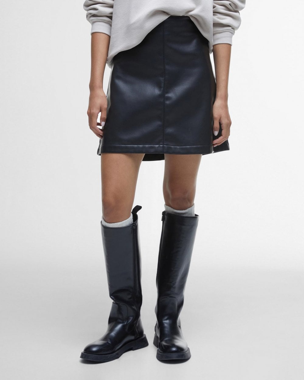 Barbour International Peyton Womens Faux Leather Skirt