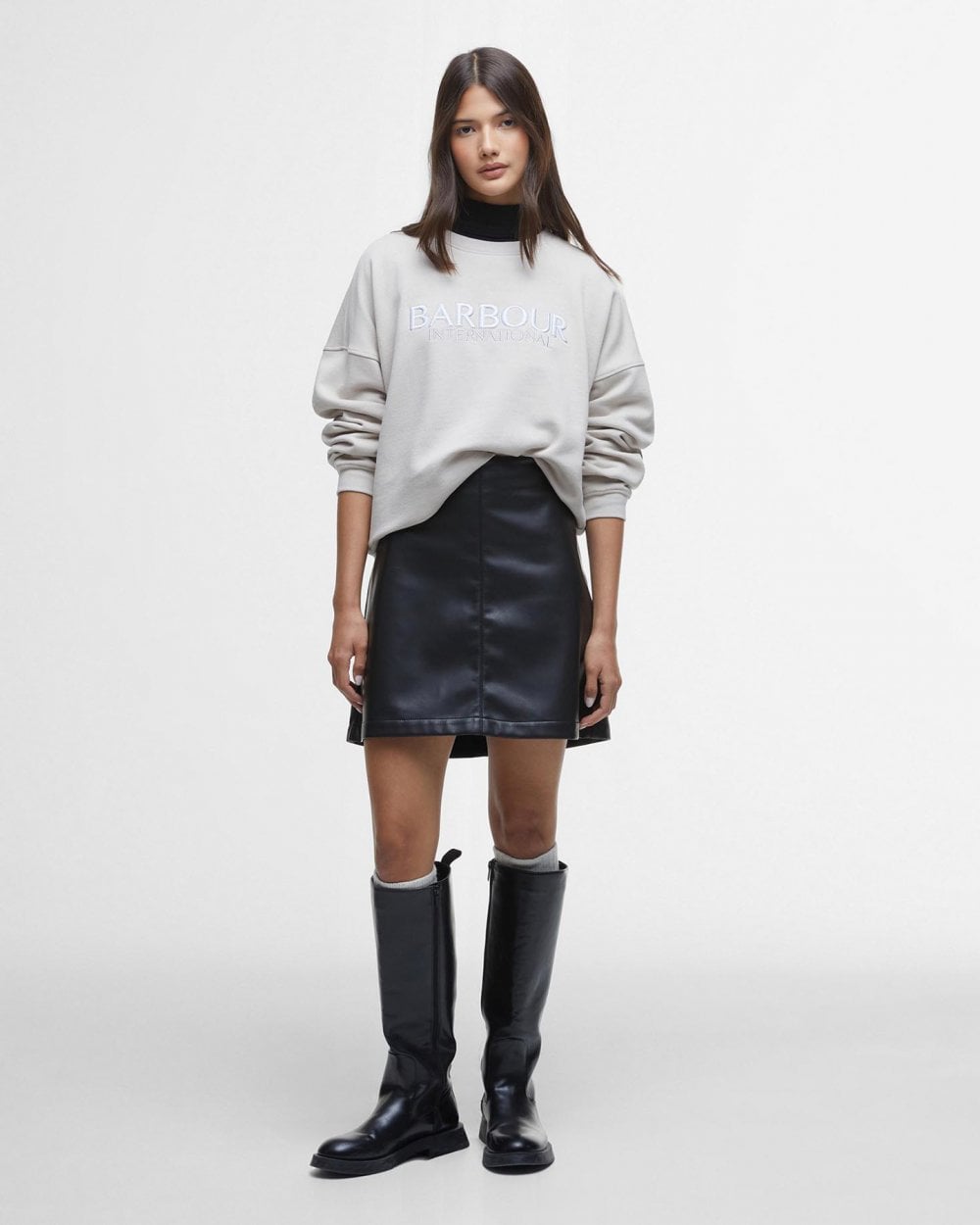 Barbour International Peyton Womens Faux Leather Skirt
