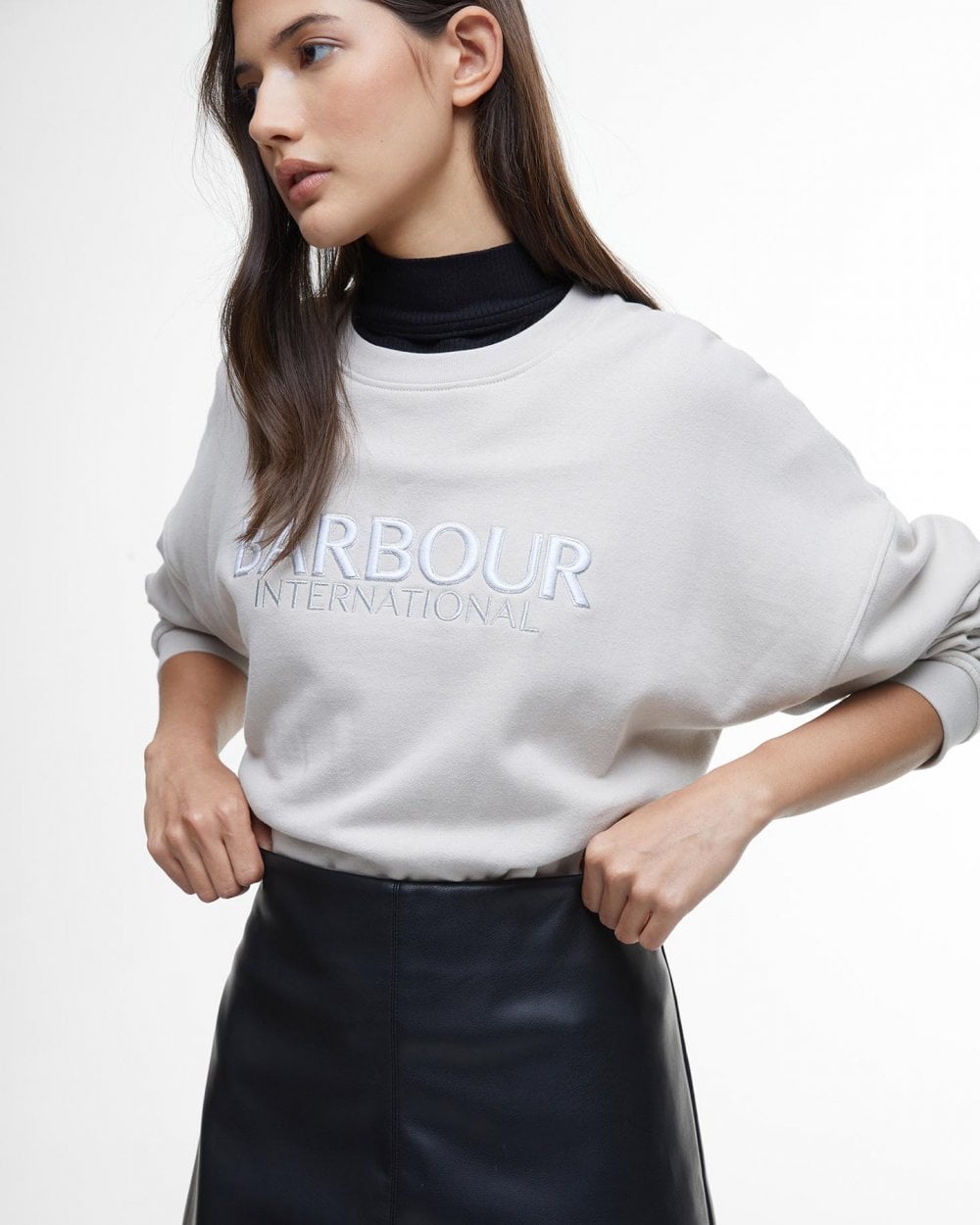 Barbour International Peyton Womens Faux Leather Skirt