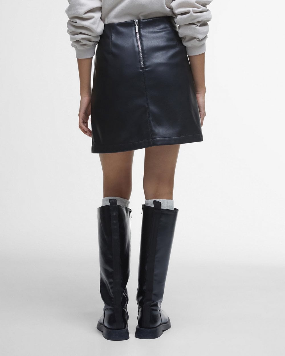 Barbour International Peyton Womens Faux Leather Skirt