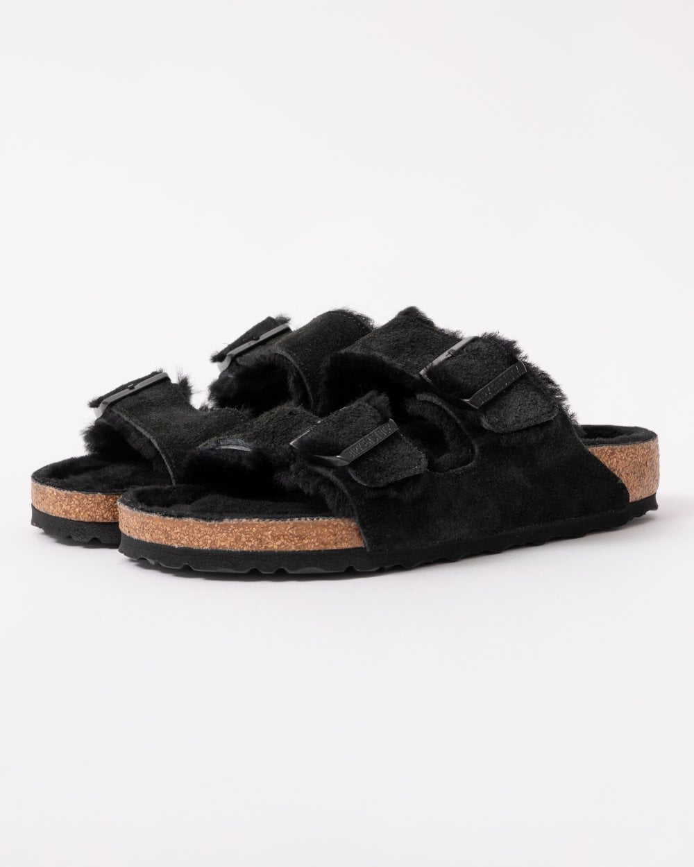 Birkenstock Arizona VL Shearling Womens Sandals - Black