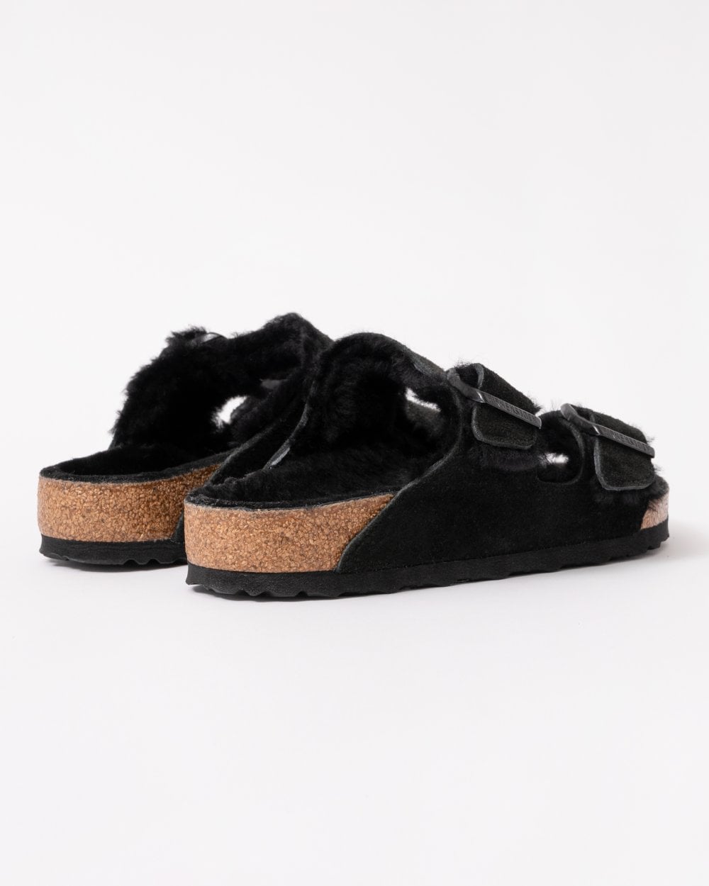Birkenstock Arizona VL Shearling Womens Sandals - Black