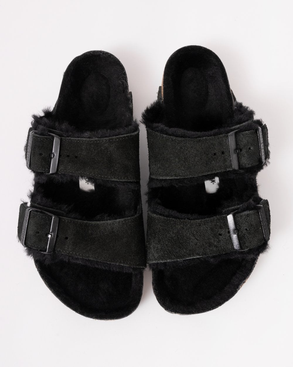 Birkenstock Arizona VL Shearling Womens Sandals - Black