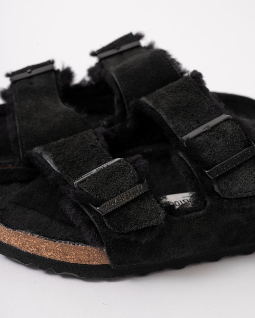 Birkenstock Arizona VL Shearling Womens Sandals - Black