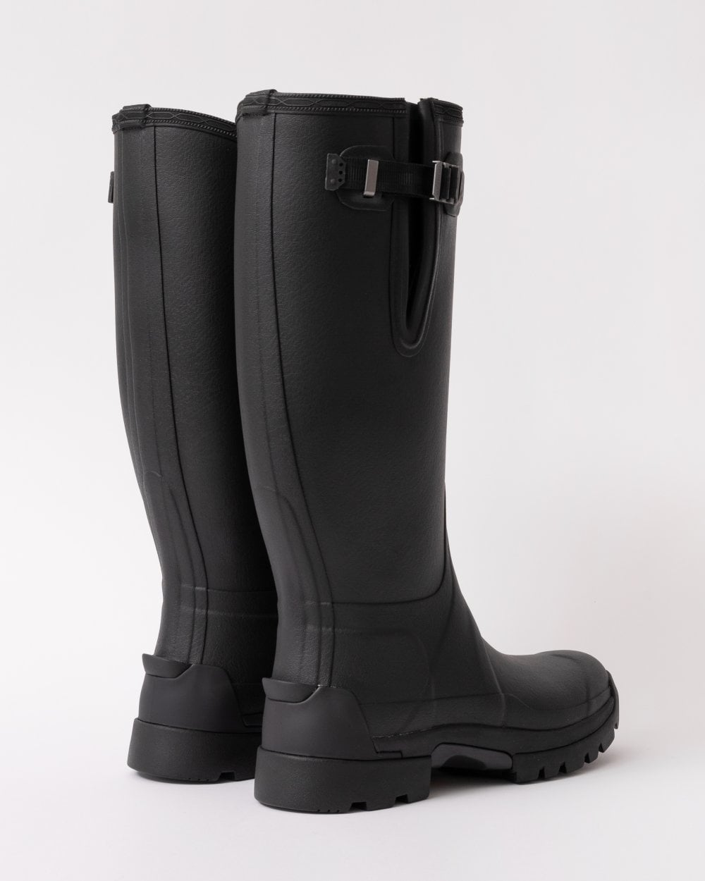 Hunter Balmoral Side Adjustable 3mm Neo Lined Tech Sole Mens Tall Boot - Black