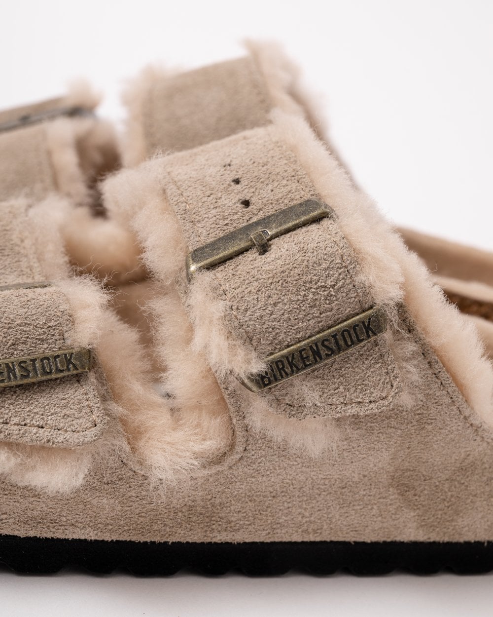 Birkenstock Arizona VL Shearling Womens Sandals - Taupe