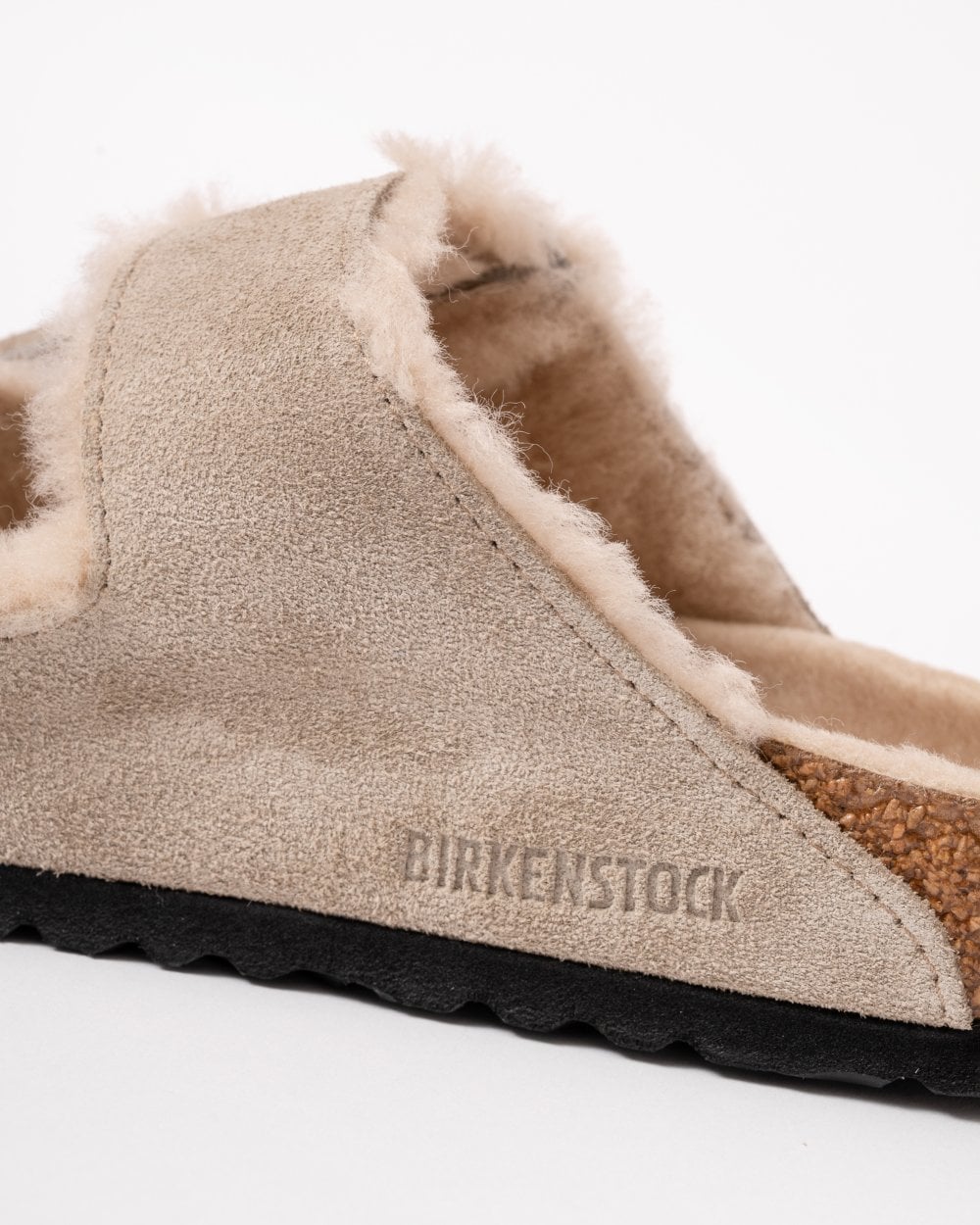 Birkenstock Arizona VL Shearling Womens Sandals - Taupe