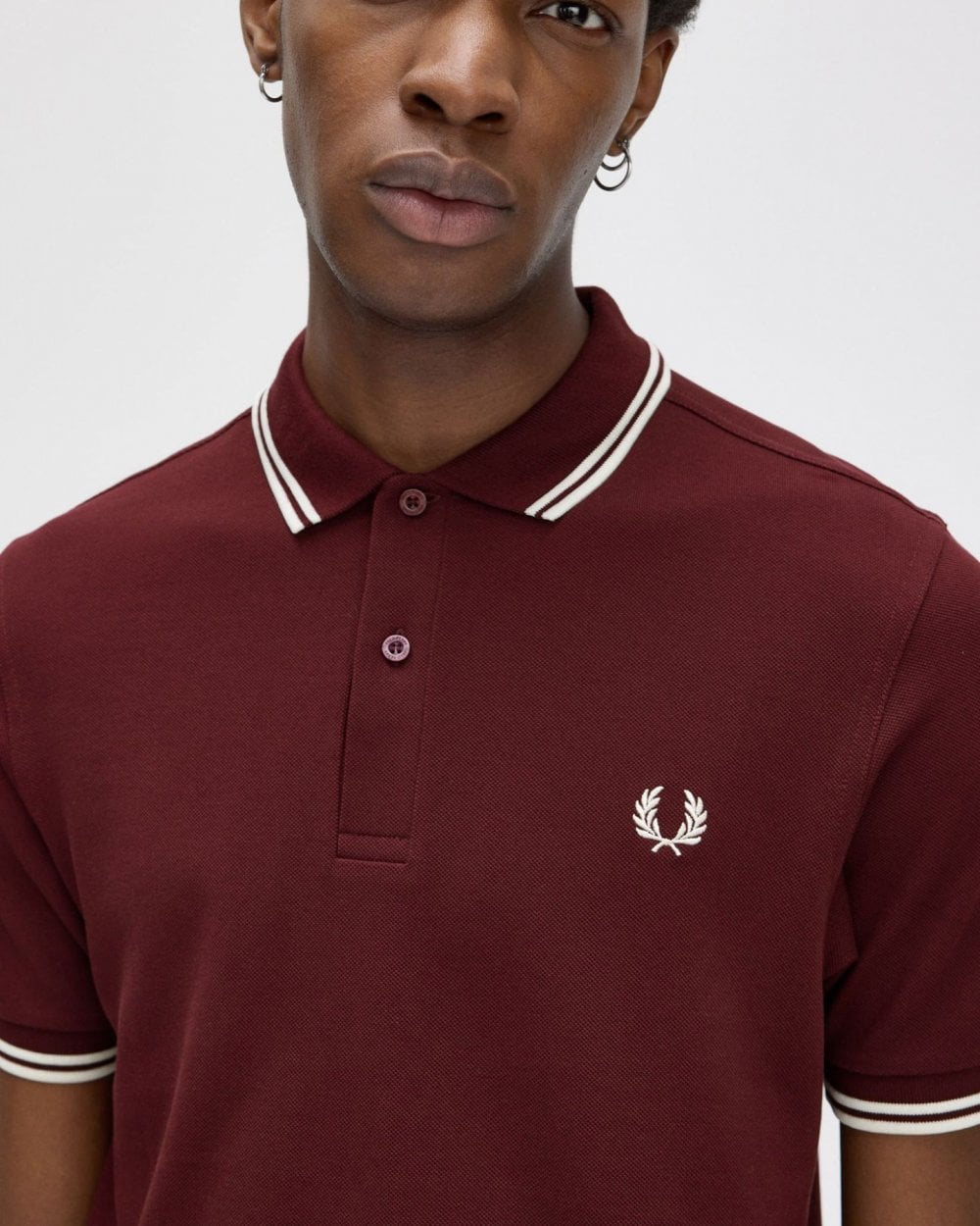 Fred Perry Mens Twin Tipped Signature Polo Shirt NOS - Oxblood 597
