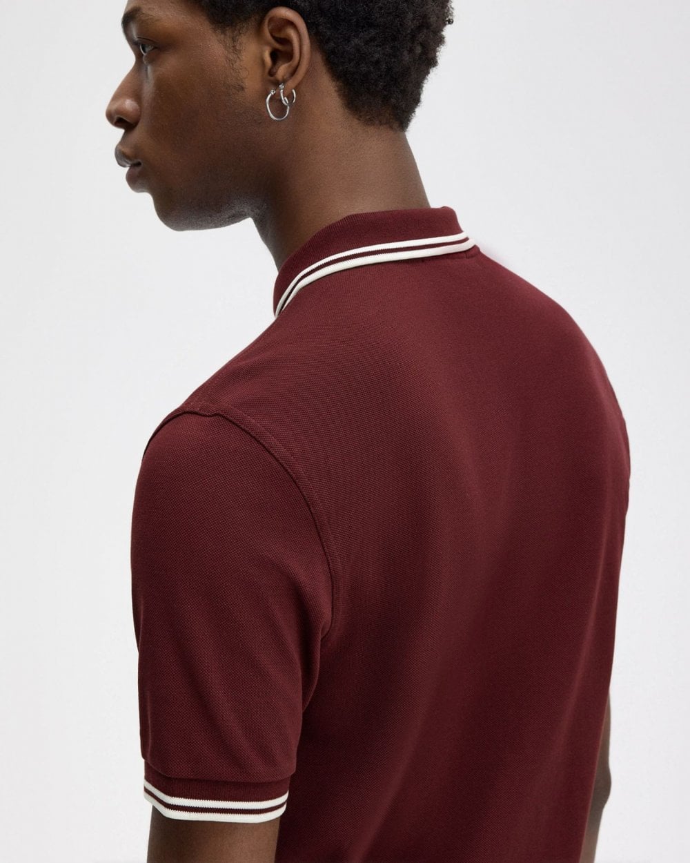 Fred Perry Mens Twin Tipped Signature Polo Shirt NOS - Oxblood 597