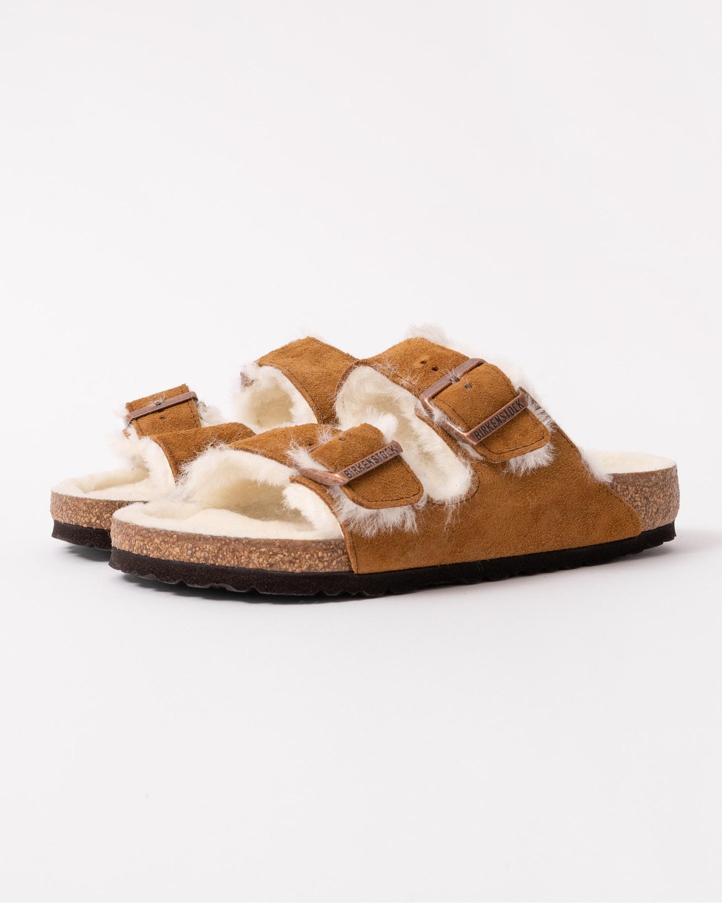 Birkenstock Arizona VL Shearling Womens Sandals - Mink