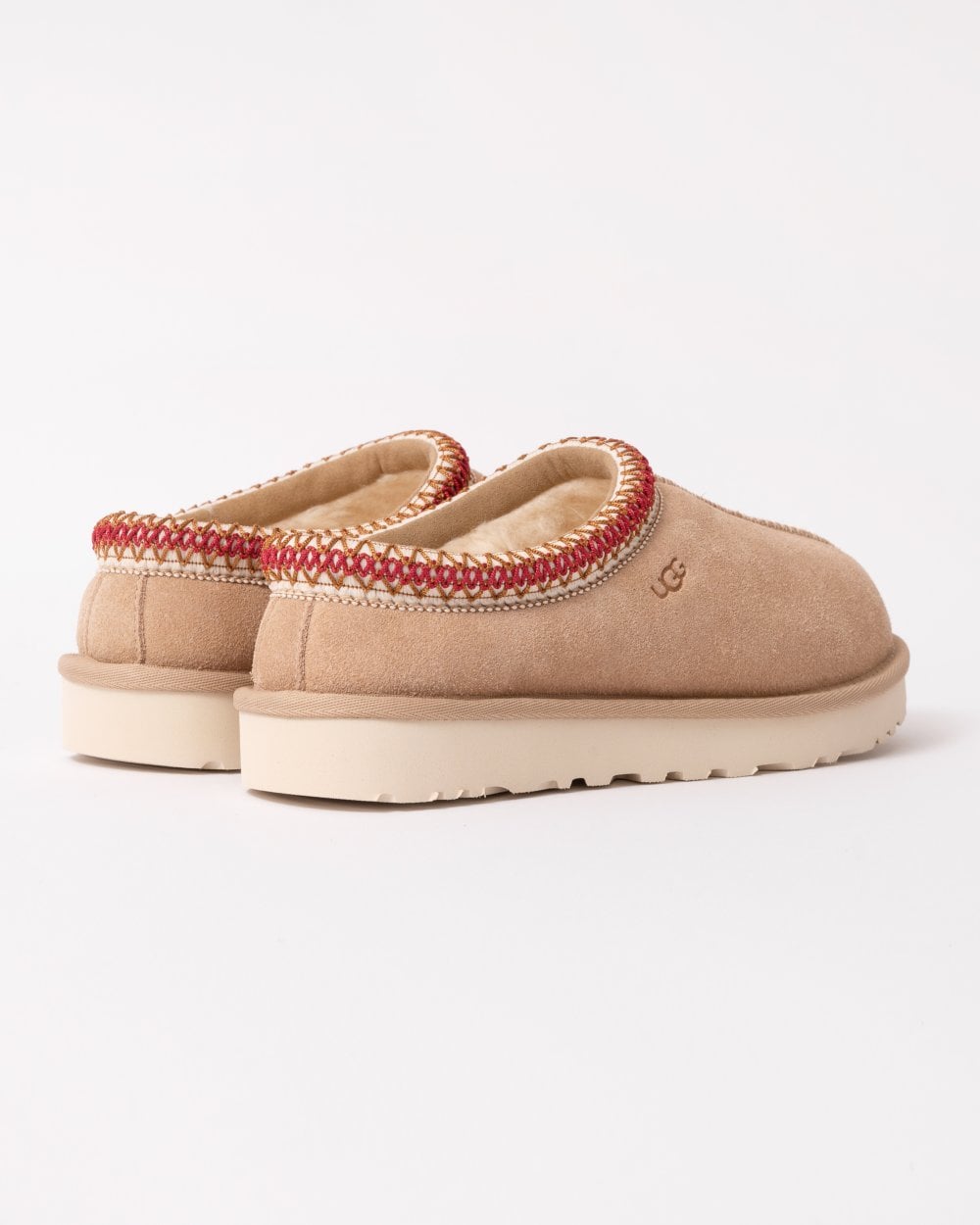 UGG Tasman Womens Slippers - Sand/Dark Cherry