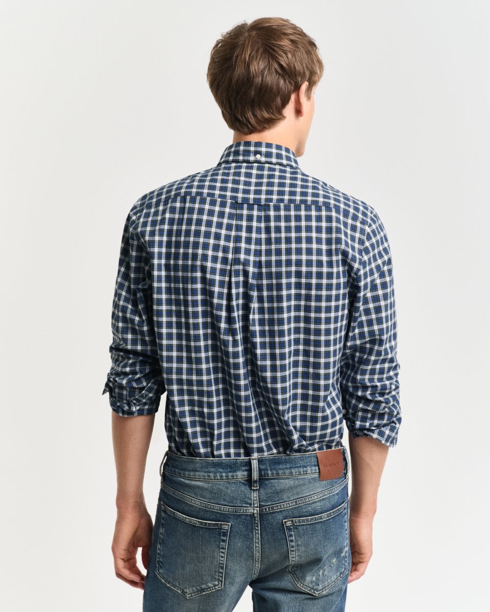 GANT GANT Mens Regular Fit Classic Poplin Tartan Shirt