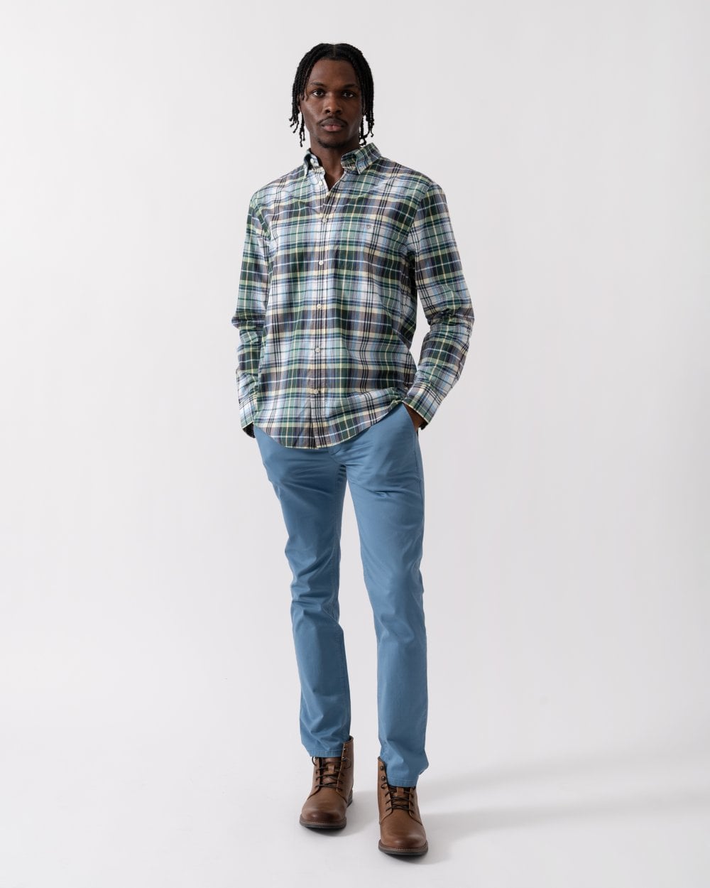 GANT GANT Mens Reg Poplin Tartan Check Shirt