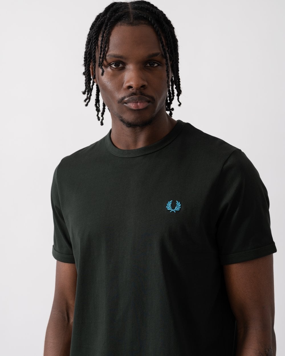 Fred Perry Mens Ringer T-Shirt - Night Green T61