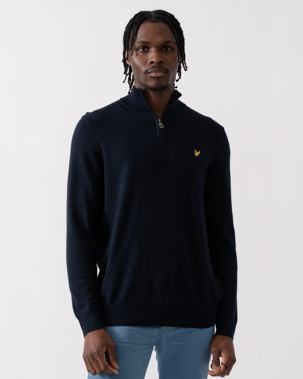 Lyle & Scott Cotton Merino Mens Quarter Zip Jumper