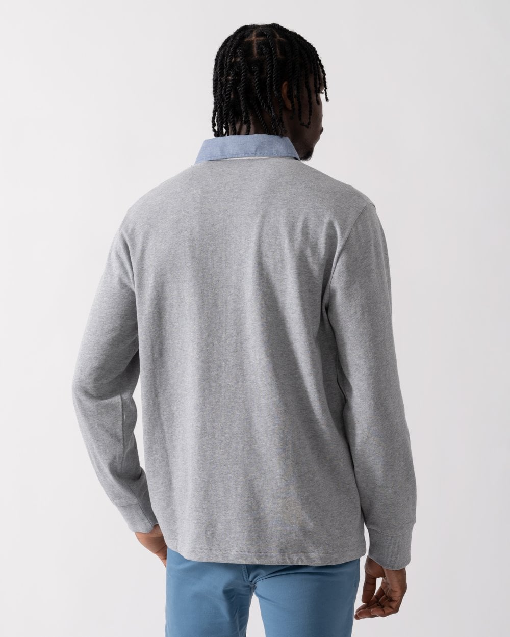 GANT Mens Regular Fit Chambray Heavy Rugger - 93 Grey Melange