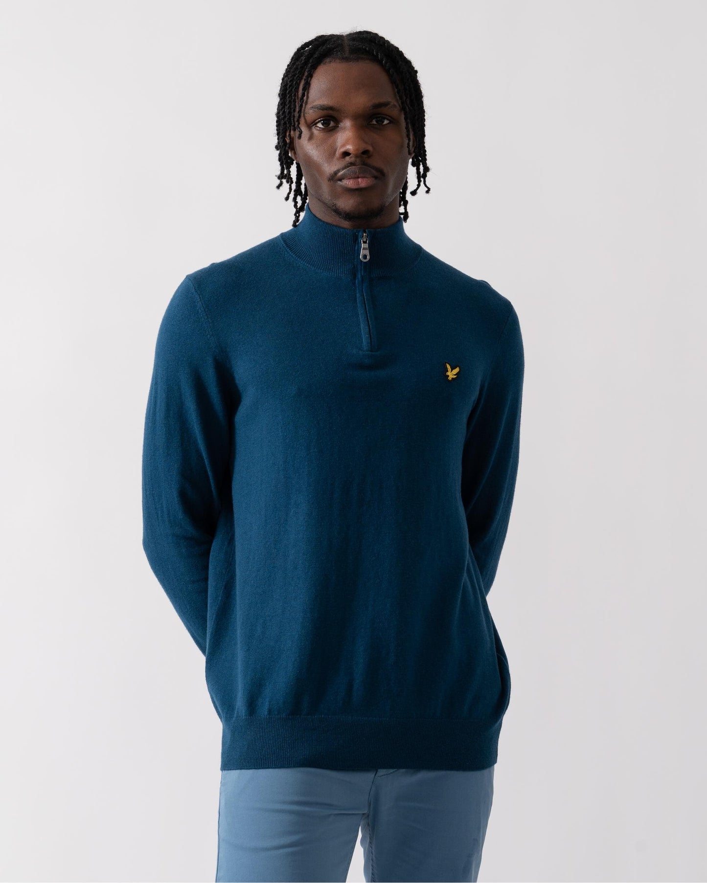 Lyle & Scott Cotton Merino Mens Quarter Zip Jumper