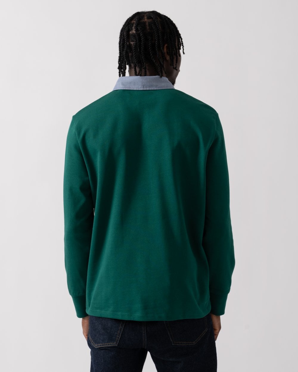 GANT Mens Regular Fit Chambray Heavy Rugger - 373 Deep Forest Green