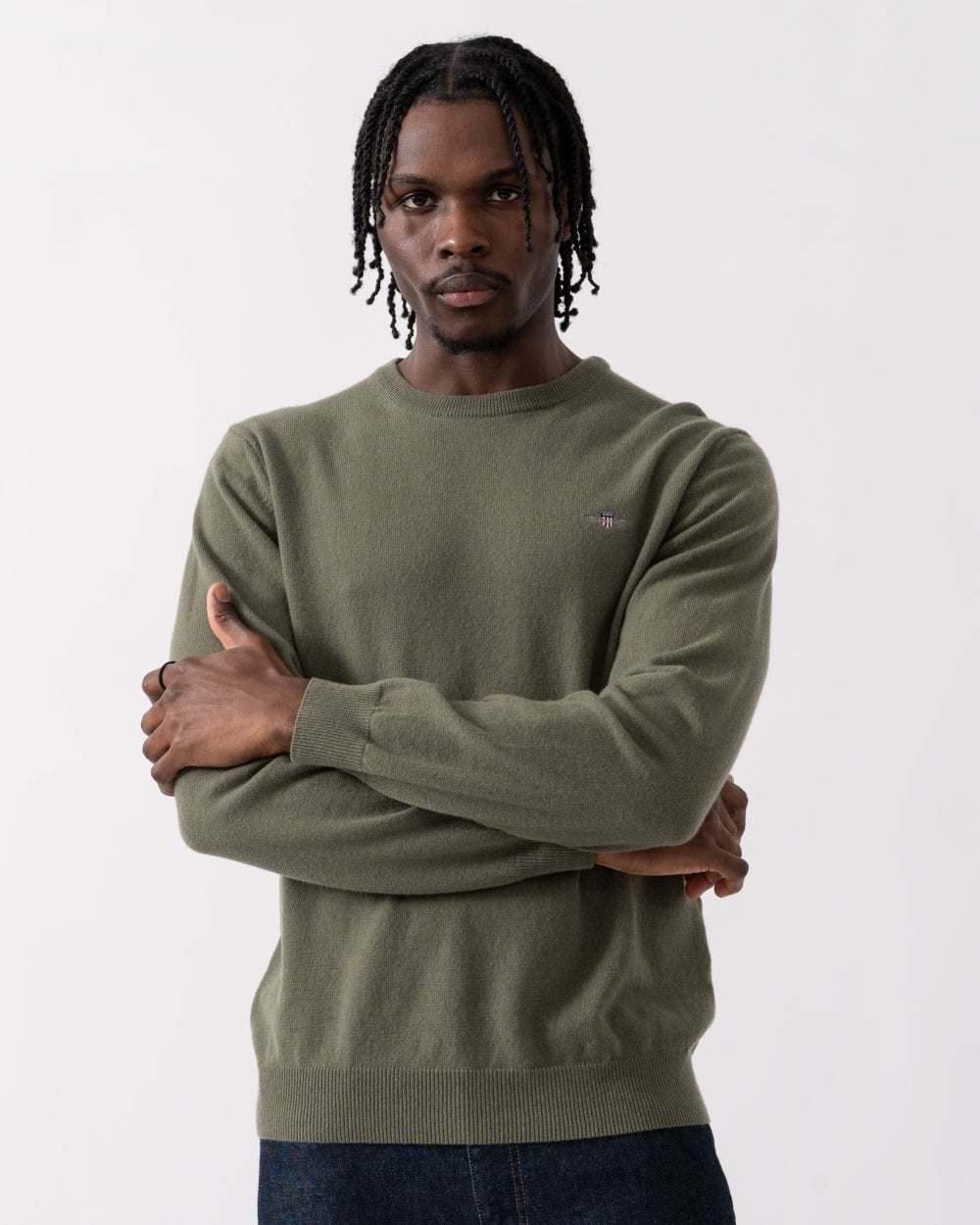 GANT Mens Superfine Lambswool Crew Neck Jumper