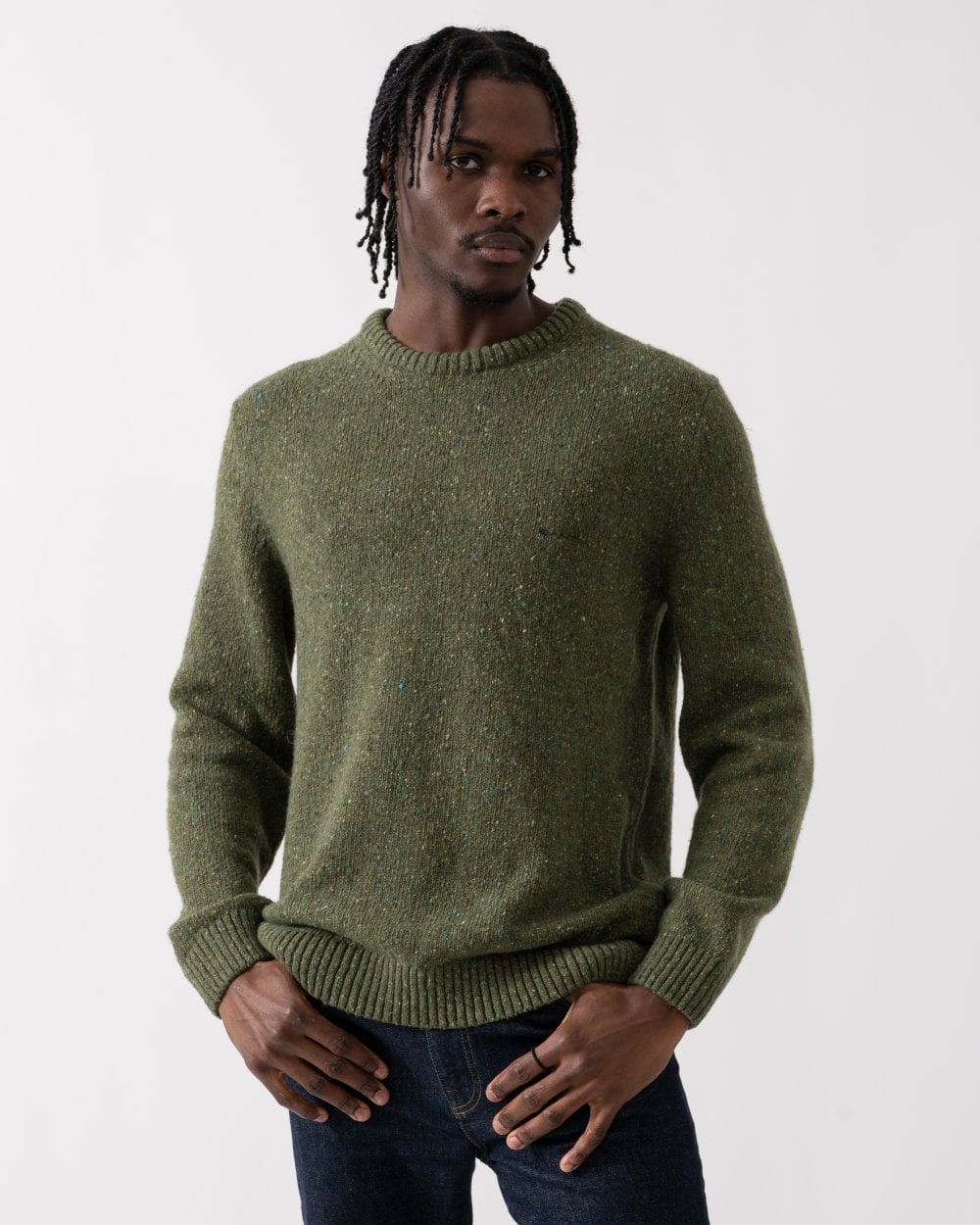 GANT Mens Neps Wool Crew Neck Jumper