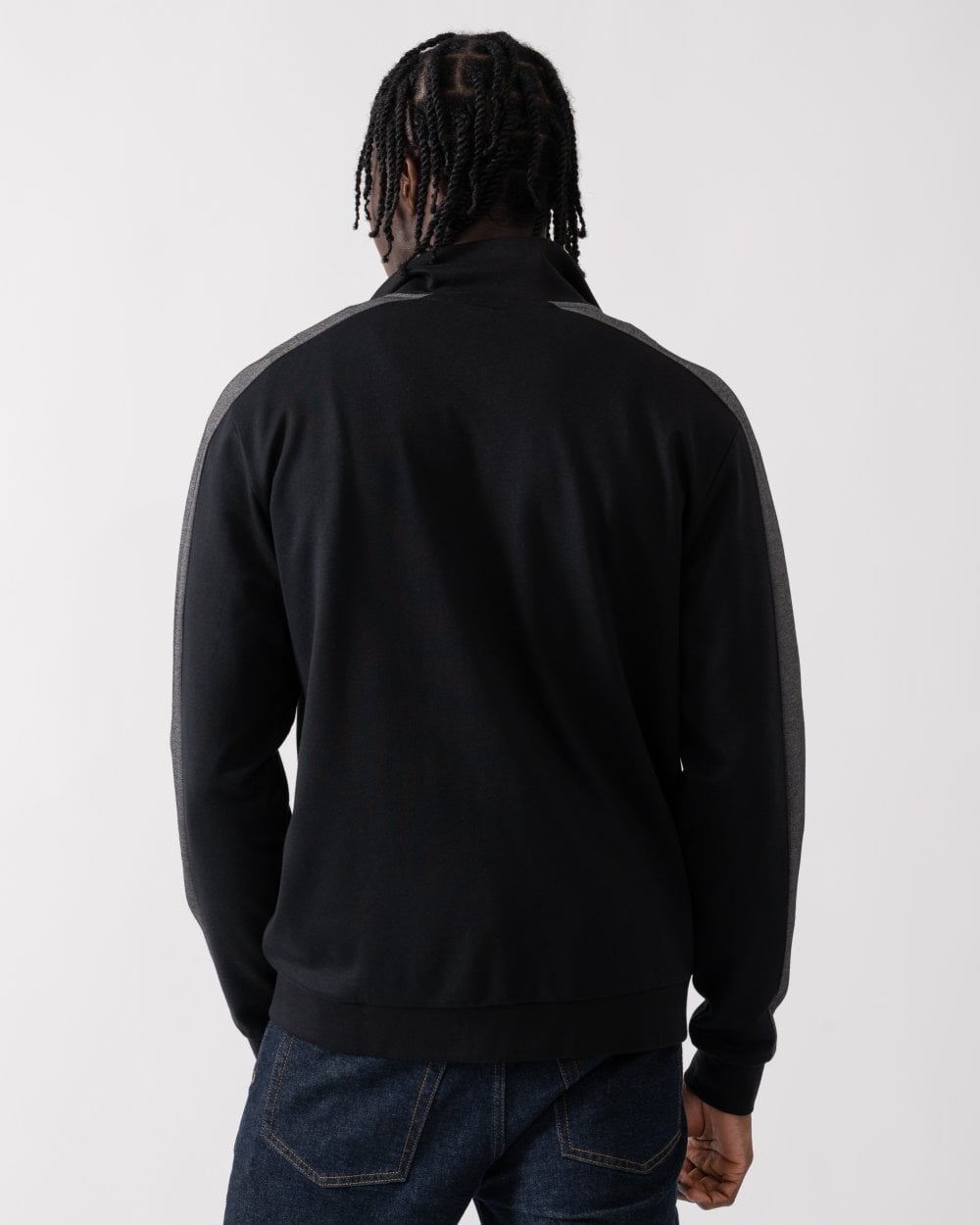 BOSS Orange BOSS Orange Mens Cotton Blend Zip-Up Loungewear Jacket with Foil Printed Logo