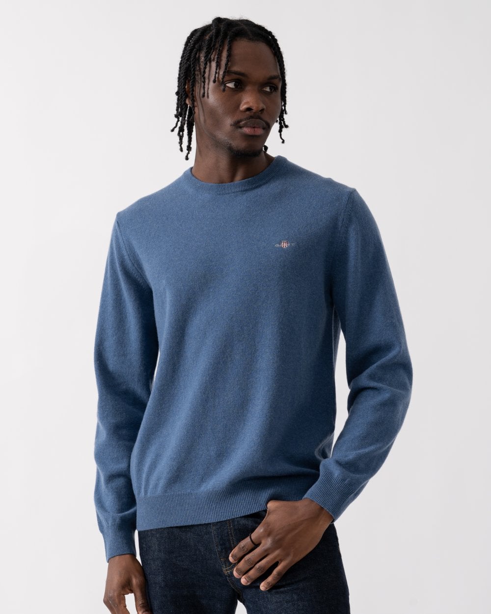 GANT Mens Superfine Lambswool Crew Neck Jumper