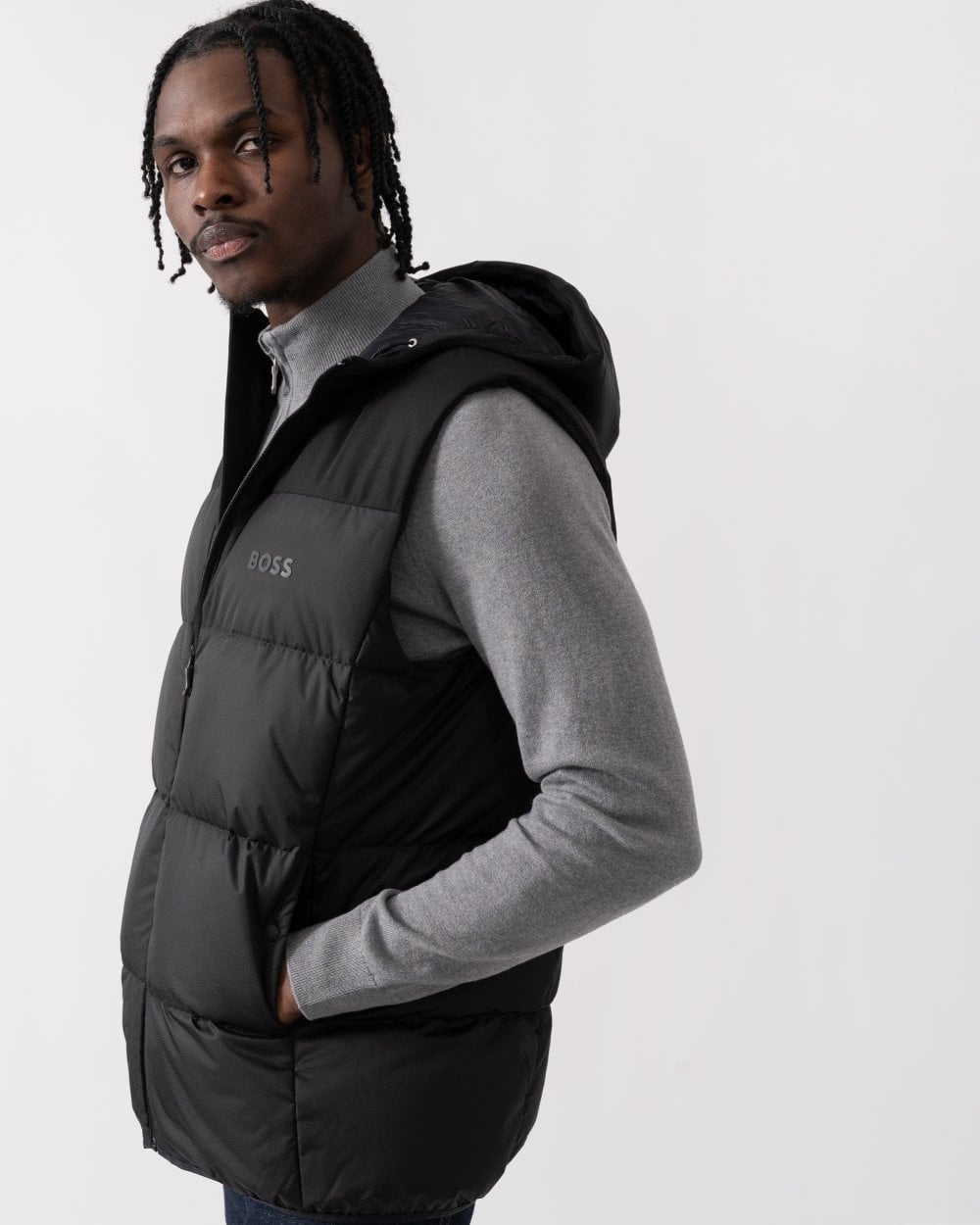 BOSS Green BOSS Green V Hamar 2 Mens Padded Hooded Gilet