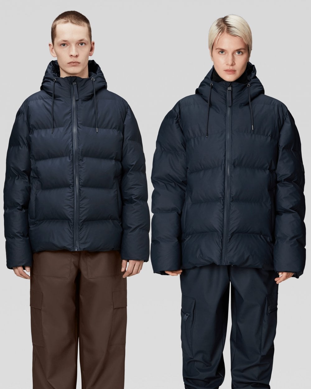 Rains Alta Unisex Puffer Jacket - 47 Navy