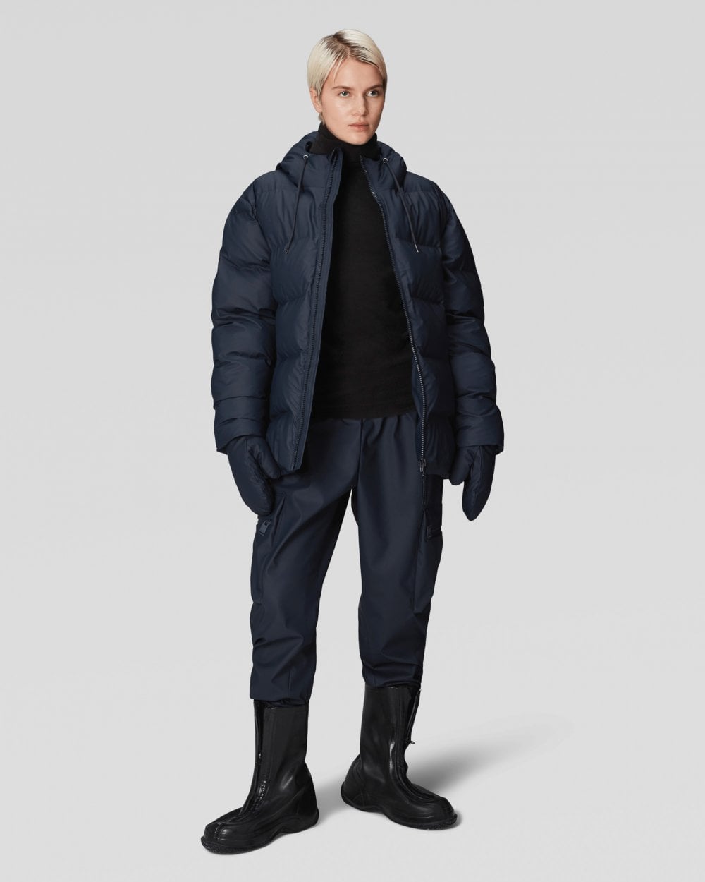 Rains Alta Unisex Puffer Jacket - 47 Navy