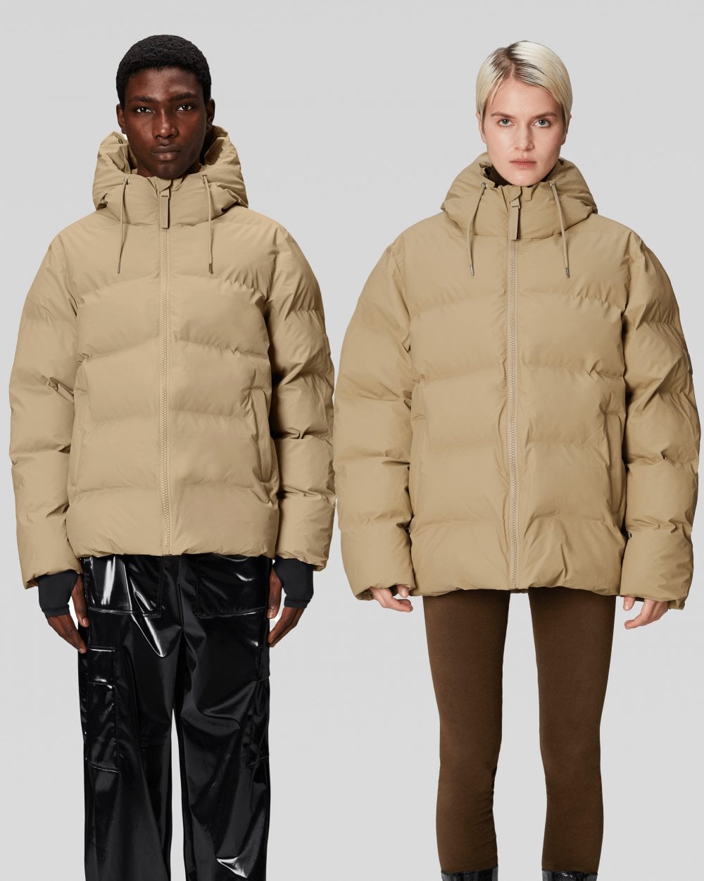 Rains Alta Unisex Puffer Jacket - 24 Sand
