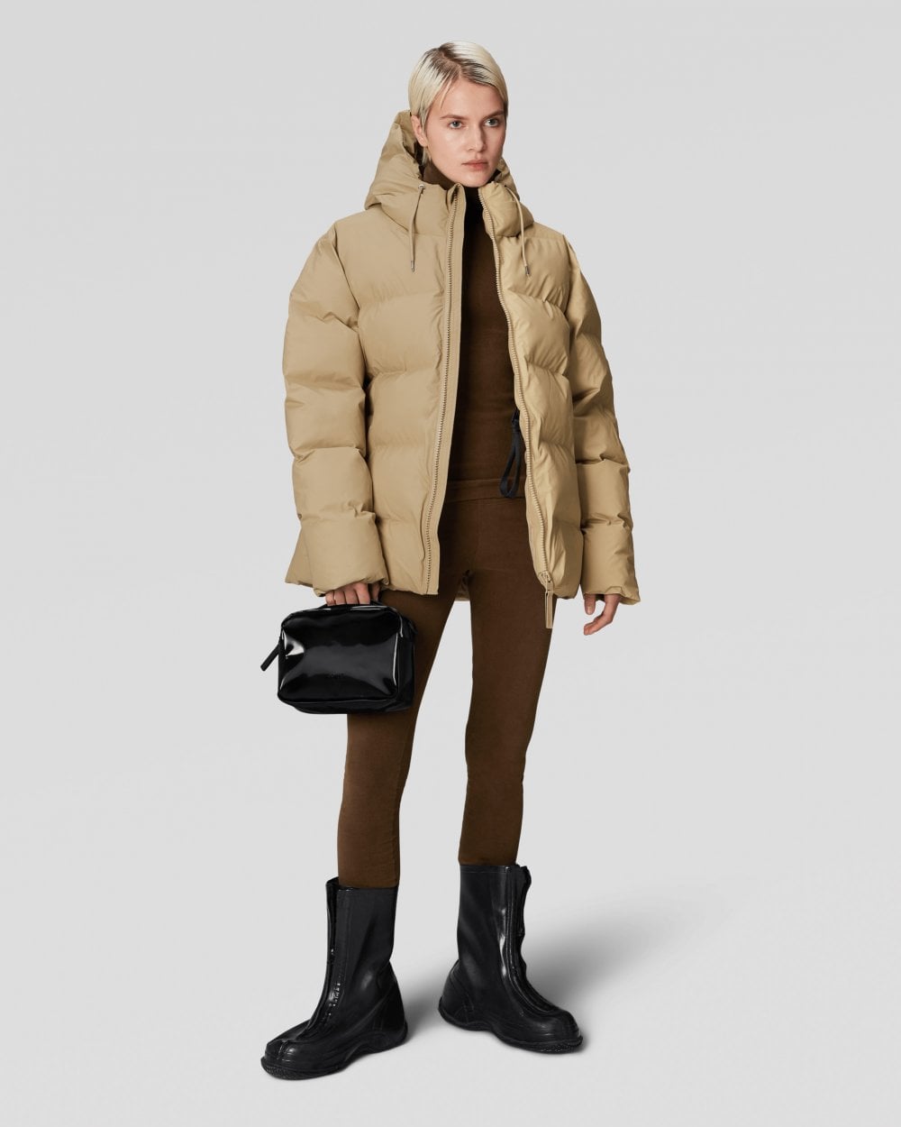 Rains Alta Unisex Puffer Jacket - 24 Sand