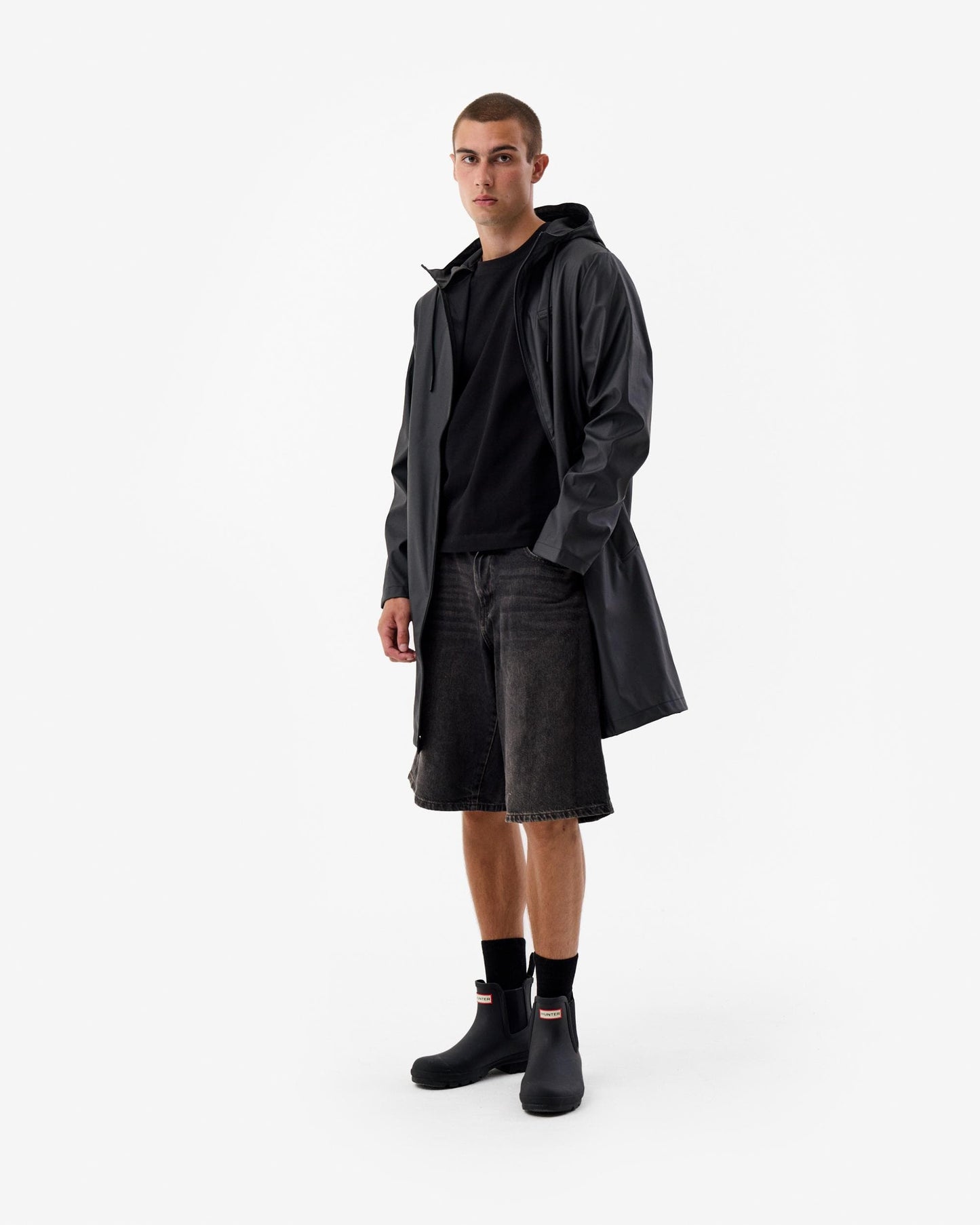 Hunter Andrea Unisex Rain Coat - Black