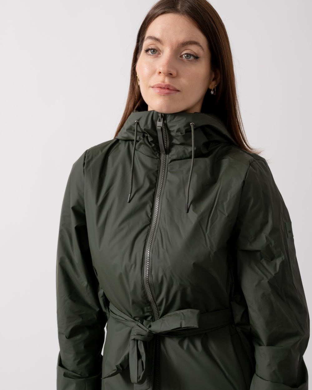Rains Lohja Long Insulated Curve Jacket - 03 Green
