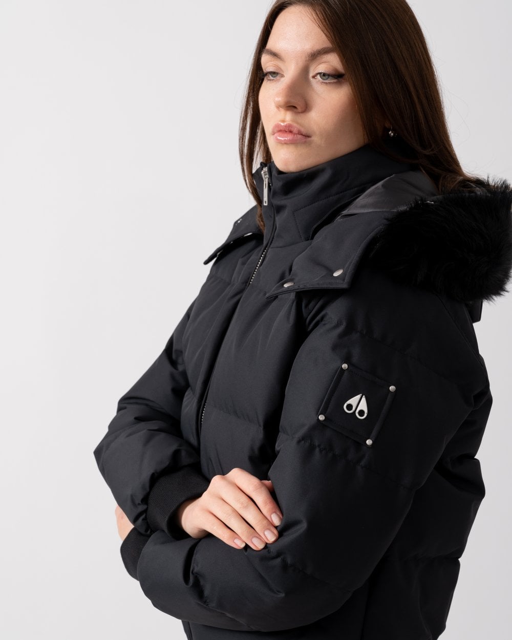 Moose Knuckles Womens Cloud Shearling Womens Bomber Jacket