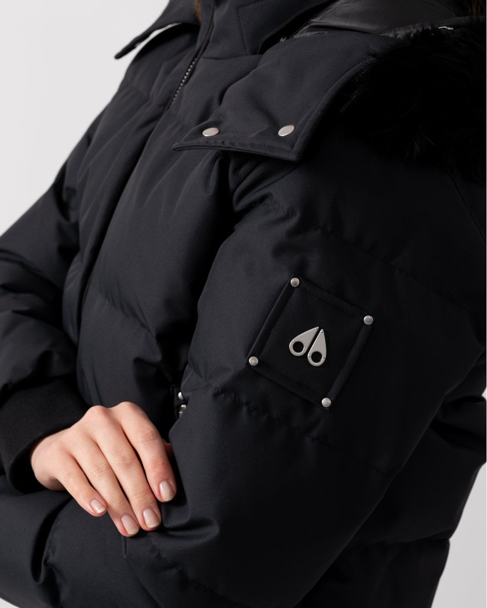 Moose Knuckles Womens Cloud Shearling Womens Bomber Jacket