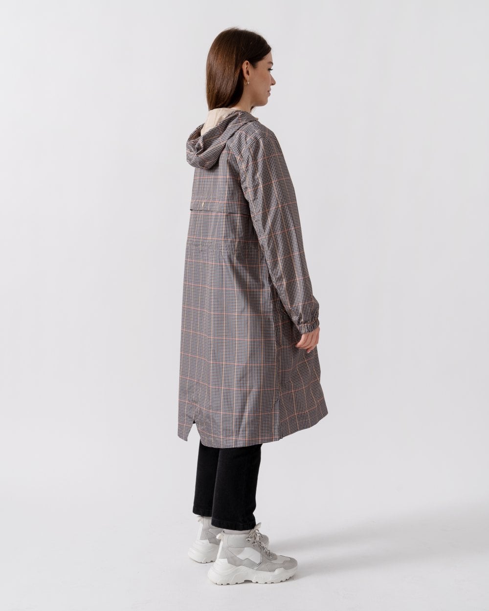 Joules Holkham Womens Packable Printed Raincoat - Henson Check